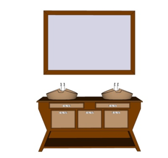 现代洗手台盆su模型