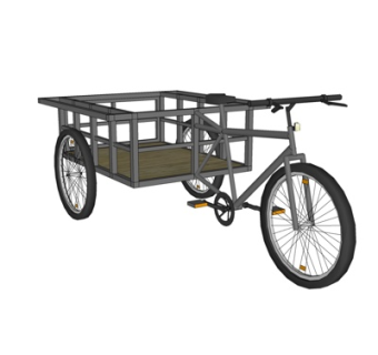 现代三轮车su模型