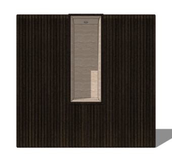 现代实木衣柜su模型