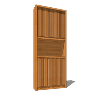 现代实木玄关鞋柜su模型