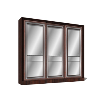 现代实木衣柜su模型