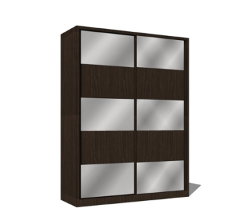 现代实木衣柜su模型