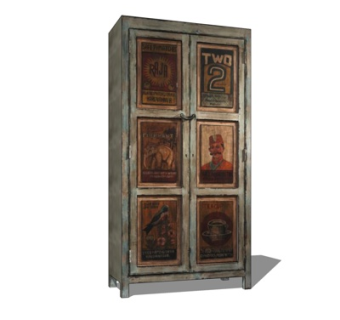 工业风储物柜su模型