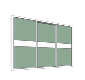 现代实木衣柜su模型