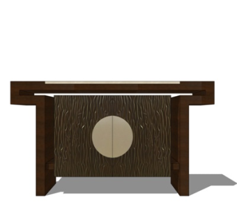 新中式玄关端景台su模型