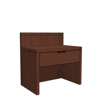 现代实木书桌su模型