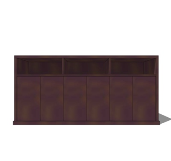 现代实木储物柜su模型