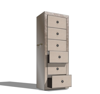 现代实木储物柜su模型