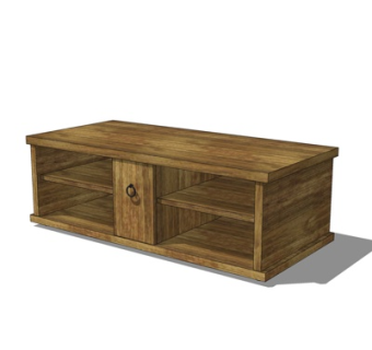 现代实木茶几su模型