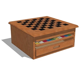 现代国际象棋<em>棋盘</em>桌su模型