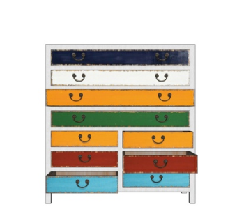 工业风实木斗柜柜su模型