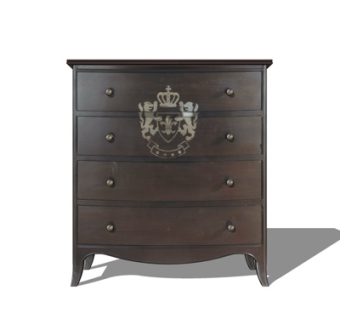 现代实木斗柜su模型