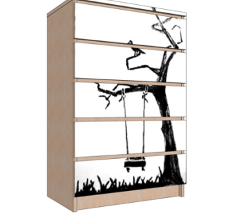 现代实木斗柜su模型