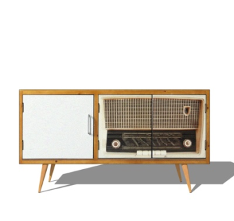 北欧实木边柜su模型