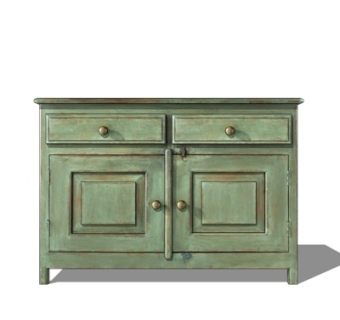 现代实木边柜su模型