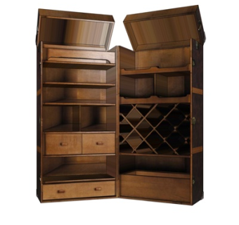 现代实木酒柜su模型