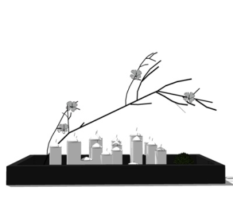 现代装饰品su模型