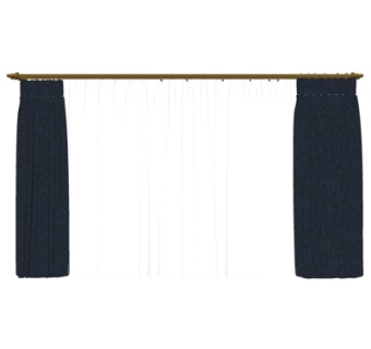 现代窗帘su模型