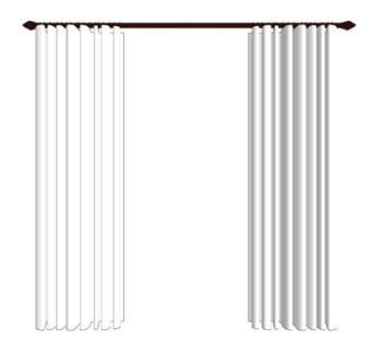 现代窗帘su模型