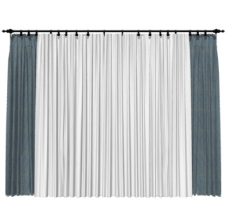 现代窗帘su模型