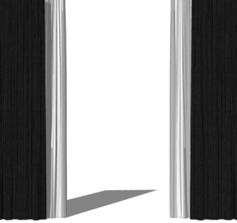 现代窗帘su模型