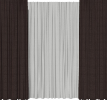 现代窗帘su模型