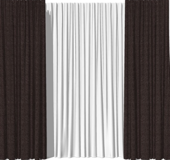 现代窗帘su模型