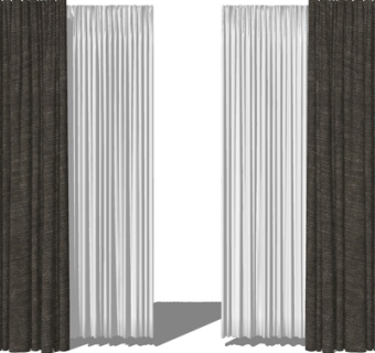 现代窗帘su模型