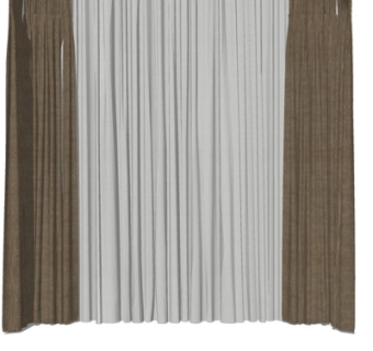 现代窗帘su模型