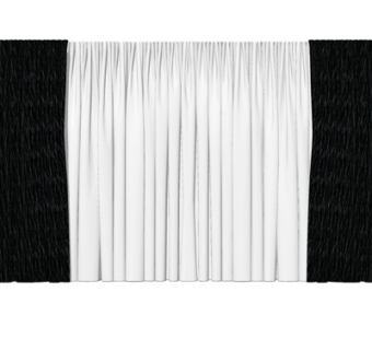 现代窗帘su模型