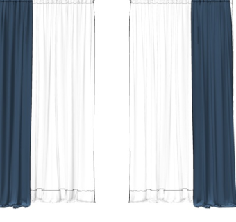 现代窗帘su模型