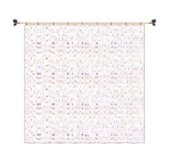 新中式窗帘su模型