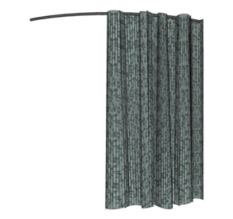 现代窗帘su模型