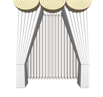 现代窗帘su模型