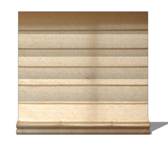 新中式卷帘su模型