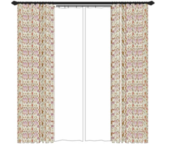 美式窗帘su模型