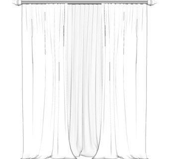 现代窗帘su模型