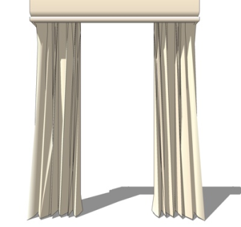 现代窗帘su模型