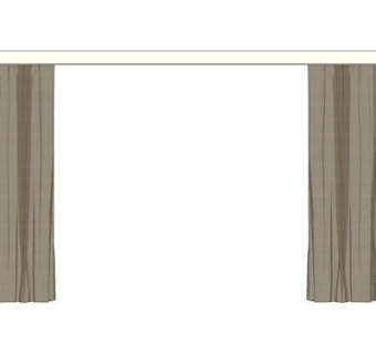 现代窗帘su模型