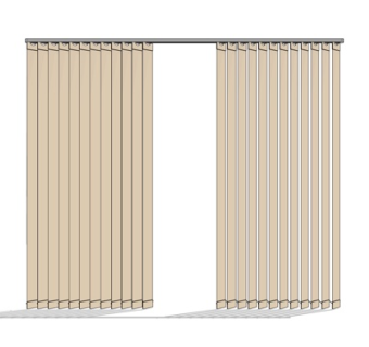 现代窗帘su模型