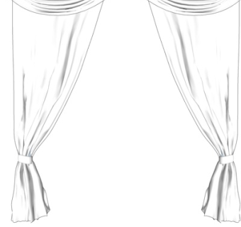 简欧窗帘su模型