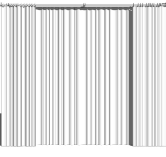 现代窗帘su模型