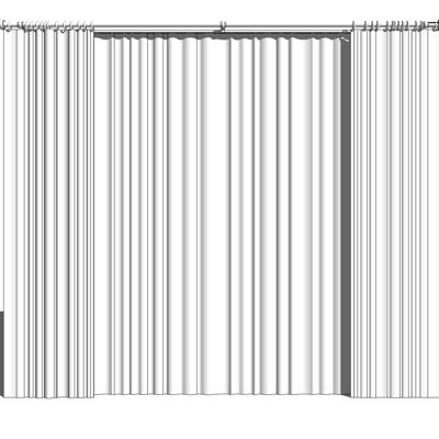 现代窗帘su模型