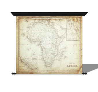 简欧窗帘su模型