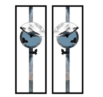 新中式装饰画su模型