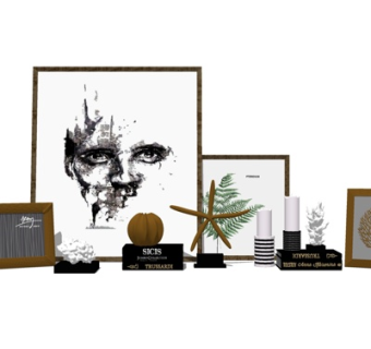 现代装饰画su模型