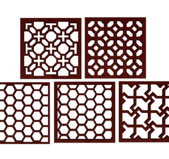 新中式窗花su模型