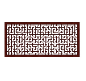 新中式窗花su模型