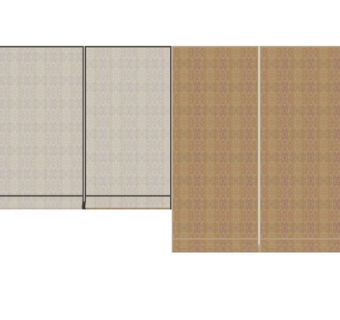 新中式卷帘su模型