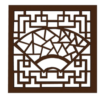 新中式窗花su模型